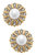 Saoirse Pearl & Rhinestone Stud Earrings - Ivory