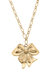 Sasha Bow Pendant Necklace - Worn Gold