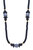 Savoy Blue & White Chinoiserie & Painted Wood Necklace - Navy