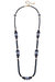 Savoy Blue & White Chinoiserie & Painted Wood Necklace