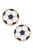 Soccer Ball Enamel Stud Earrings - Black And White
