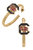 South Carolina Gamecocks Enamel Logo Hoop Earrings - Black/Garnet