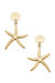 Starfish Statement Earrings in Worn Gold - Gold