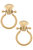 Stevie Horsebit Stud Earrings - Worn Gold