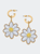 Stuck On You Flower Patch Earrings - White/Yellow