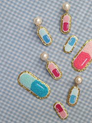 Stuck On You Glitter Chill Pill Patch Earrings