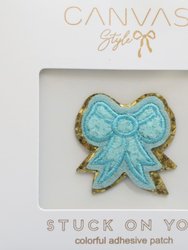 Stuck On You Small Chenille Glitter Bow Patch