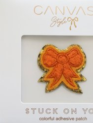 Stuck On You Small Chenille Glitter Bow Patch