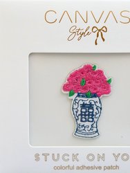 Stuck On You Small Ginger Jar With Roses Patch