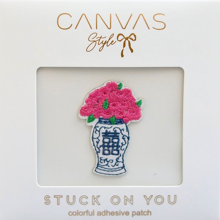 Stuck On You Small Ginger Jar With Roses Patch