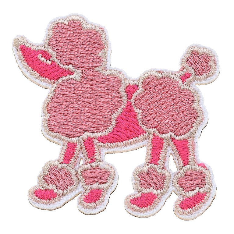 Stuck On You Small Poodle Patch - Pink/Fuchsia