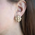 Sunnie Quilted Metal Statement Stud Earrings