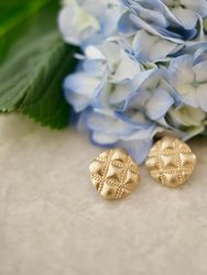 Sunnie Quilted Metal Statement Stud Earrings