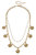 Sydney Rose Layered Drip Necklace in Worn Gold - Gold