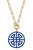 Tara Game Day Greek Keys Enamel Pendant Necklace In Blue - Blue