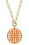 Tara Game Day Greek Keys Enamel Pendant Necklace In Burnt Orange - Burnt Orange