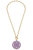 Tara Game Day Greek Keys Enamel Pendant Necklace In Purple