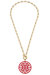 Tara Game Day Greek Keys Enamel Pendant Necklace In Red