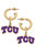 TCU Horned Frogs Enamel Drop Hoop Earrings - Purple