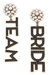 Team Bride Enamel & Pearl Cluster Drop Earrings - Black