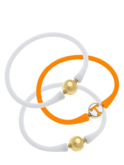 Canvas Style Tennessee Volunteers 24K Gold Plated Bali Bracelet Stack - Set Of 3 product