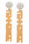 Tennessee Volunteers Pearl Cluster Dotted Enamel Drop Earrings - Orange