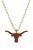 Texas Longhorns Enamel Pendant Necklace - Burnt Orange