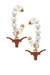 Texas Longhorns Pearl Hoop Enamel Drop Earrings - Burnt Orange