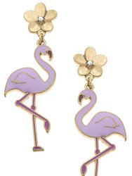 Thelovelyflamingo Enamel Flamingo Earring - Pink