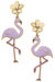 Thelovelyflamingo Enamel Flamingo Earring - Pink