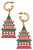 Tiffany Enamel Pagoda Earrings in Green & Pink - Green & Pink