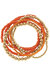 Tori Beaded Stretch Bracelets In Orange - Set of 7 - Orange