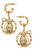 Uma Monkey Drop Hoop Earrings - Worn Gold