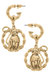 Uma Monkey Drop Hoop Earrings - Worn Gold