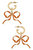 Veronica Game Day Bow Enamel Earrings In Burnt Orange - Burnt Orange