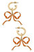 Veronica Game Day Bow Enamel Earrings In Burnt Orange - Burnt Orange