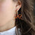Veronica Game Day Bow Enamel Earrings In Orange