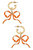 Veronica Game Day Bow Enamel Earrings In Orange - Orange