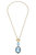 Vesper Cameo Pendant T-Bar Necklace in Wedgwood Blue