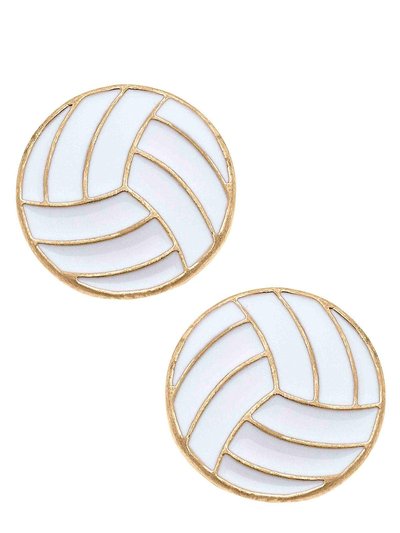 Canvas Style Volleyball Enamel Stud Earrings product