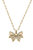 Waverly Bow Pendant Necklace - Worn Gold