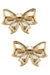 Waverly Bow Stud Earrings - Worn Gold