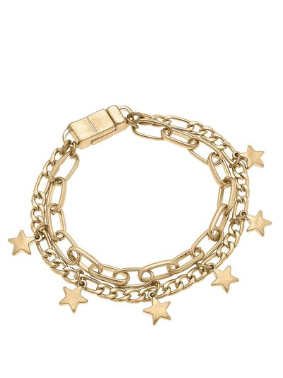 Canvas Style Wilder Star Layered Chain Link Bracelet product