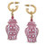 Women's Blaire Enamel Ginger Jar Earrings - Pink