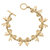 Women's Bow Linked Toggle Bracelet - Worn Gold