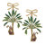 Women's Henley Enamel Monkey With Palm Tree Earrings - Green/Brown