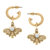 Women's Martine Hoop Earrings - Worn Gold