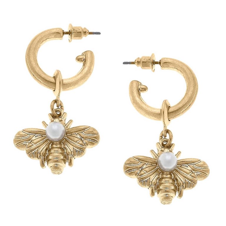 Women's Martine Hoop Earrings - Worn Gold