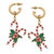 Women's Noelle Candy Cane Earrings - Enamel