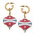 Women's Noelle Christmas Ornament Earrings - Pink Multi